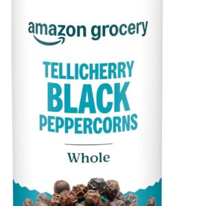 Amazon Grocery, Tellicherry Whole Black Peppercorns, 3.5 Oz (Pack of 5)