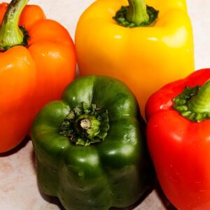Fresh Organic Rainbow Bell Peppers Red, Yellow, Orange, and Green by RawJoy Farms, 2 Pound